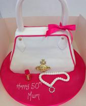 White and Pink Bag (655)