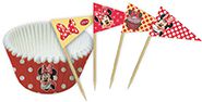 Walt Disney - Minnie Mouse - Baking Cases and Pics - 24 piece