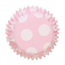 25mm Pink Polka Mini Baking Cases