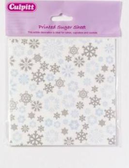 Snowflake Printed Sugar Sheets