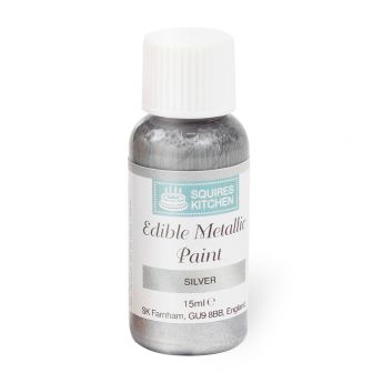 Squires Kitchen Edible Silver Paint - 15ml