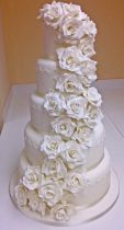 White 5 Tier Rose Cascade (9026)