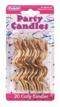 Gold Curly Candles