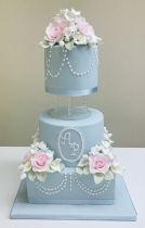 Wedgwood Blue Wedding Cake (9266)