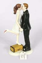 Figurine - A Kiss and We're Off