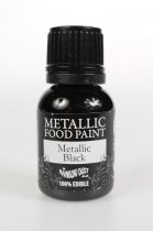 Rainbow Dust Edible Metallic Food Paints Black 25ml
