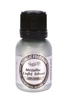 Rainbow Dust Edible Metallic Food Paints - Metallic Light Silver