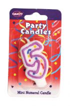 Mini Party Candle '5' 