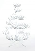 White Spiral Cupcake Stand - 19 cupcakes