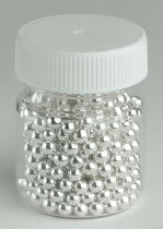 Silver Colour Dragees 4mm - 25g