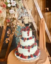 Semi Naked wedding cake (9240)