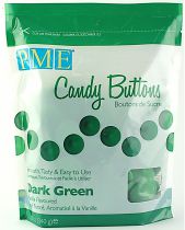 PME Candy Buttons Vanilla Dark Green 340g