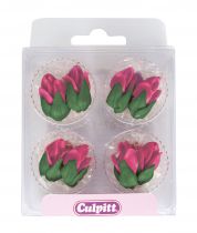 Pink Rose Bud Sugar Pipings