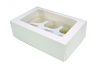 White 6 Cupcake/Muffin Box - 2 piece