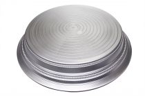 Round Plastic Cake Stand - Satin Silver