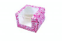 Pink Roses Single Muffin Boxes 6 piece