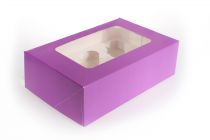 Plain Purple 6 Cupcake/Muffin Box