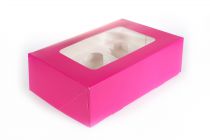 Bright Pink 6 Cupcake/Muffin Box