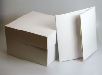 White Cake Boxes - 10" (254mm sq.) 5 Pack