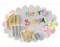 Happy Birthday Parcel Sugar Plaque