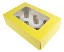 Plain Yellow Box 6 Cupcake/Muffin