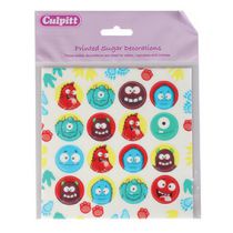 Printed Sugar Decorations Monsters Retail Packed 16 piece