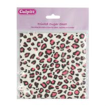 Pink Leopard Print Retail Packed Sugar Sheet