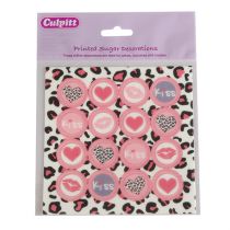 Printed Sugar Decorations Kiss Retail Pack 16 piece