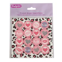 Printed Sugar Decorations Kiss Retail Pack 16 piece