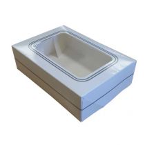 White Rectangle Window Cake Box