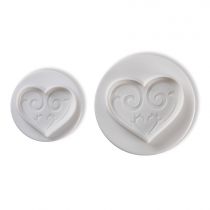 Pavoni Plunger Cutters Heart 2 piece