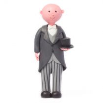 Claydough Bald Groom in Top Hat and Tails