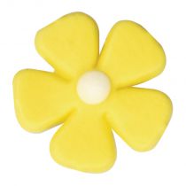 Yellow Five Petal Flower - 26mm