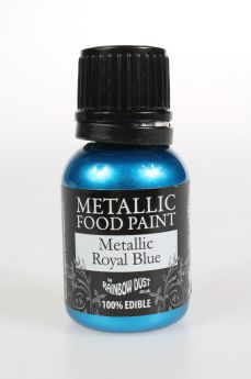 Rainbow Dust Edible Metallic Food Paint Royal Blue 25ml