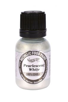 Rainbow Dust Edible Metallic Food Paints - Pearlescent White
