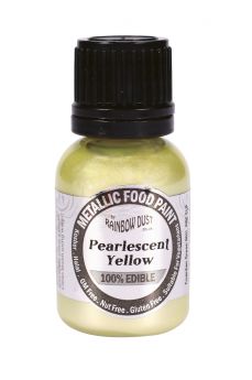 Rainbow Dust Edible Metallic Food Paints - Pearlescent Yellow
