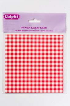 Red Gingham Retail Packed Sugar Sheet