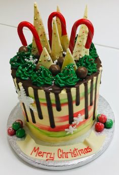 Christmas Drip Cake