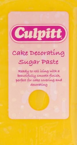 Culpitt Cake Decorating Sugar Paste Yellow 1 x 250g 
