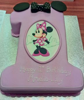 Minnie Mouse Number Cake