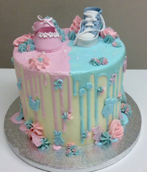 Baby Shower Drip Cake (9126)