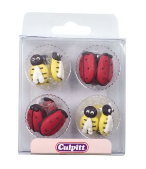 Bee and Ladybird Sugar Pipings