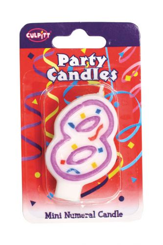 Mini Party Candle '8' 