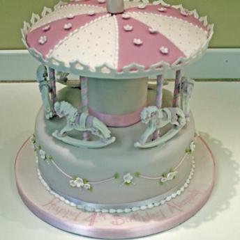 Carousel One Tier Cake (142)