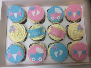 12 Baby Reveal Cup Cakes (9137)