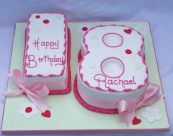 Number 18 Cake Pink (201)