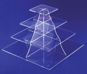 4 Tier Square Acrylic Cake Stand