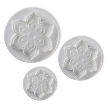 Pavoni Plunger Cutters Floral 3 piece