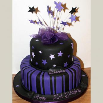 Black and Purple Two Tier (224)