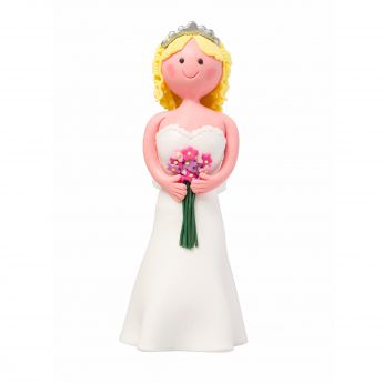 Claydough Blonde Haired Bride with Veil